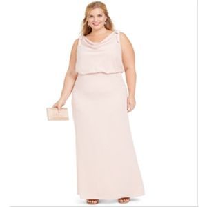 ADRIANNA PAPELL Women's Sleeveless Maxi Dress  Pink Size 20 W